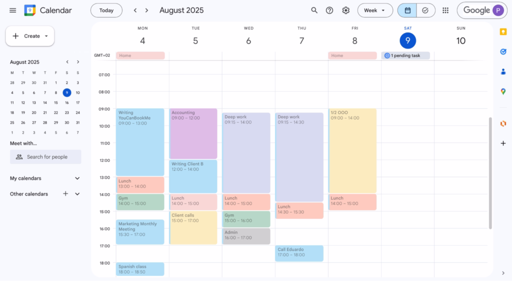 google calendar